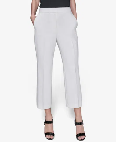 Karl Lagerfeld Women's Cropped Wide-leg Mid-rise Pants
