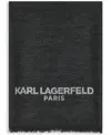 Karl Lagerfeld Women's Crystal Karl And Choupette Blanket Scarf In Black