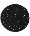 Karl Lagerfeld Women's Crystal Stud Detail Beret Hat In Black