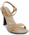 Karl Lagerfeld Cybil Womens Woven Square Toe Heels In Natural