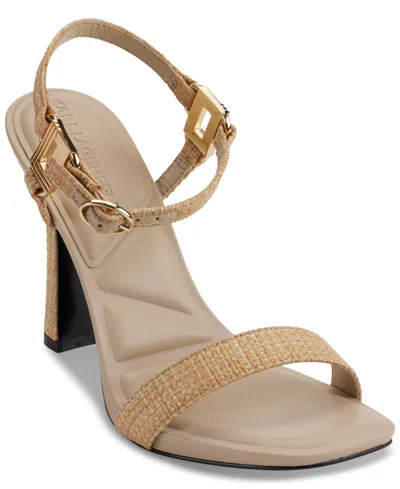 Karl Lagerfeld Cybil Womens Woven Square Toe Heels In Natural
