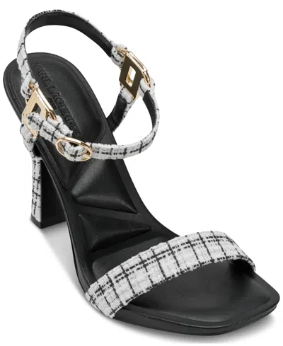 Karl Lagerfeld Women's Cybil Sandals In White,black