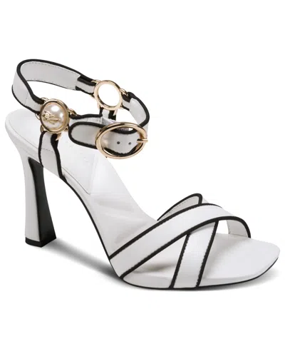 Karl Lagerfeld Women's Daelin Heel With Pearls In White