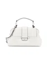 Karl Lagerfeld Women's Dara Leather Satchel Bag In White