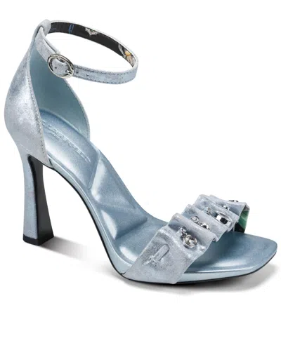 Karl Lagerfeld Women's Delyla Ankle Strap Dress Sandals In Blue