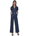 Karl Lagerfeld Women's Denim Millennium Jumpsuit In Blue