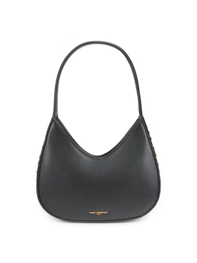 Karl Lagerfeld Women's Desi Leather Shoulder Bag In Black