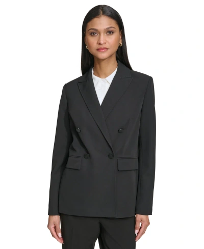 Karl Lagerfeld Women's Double-breasted Blazer In Black