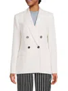 Karl Lagerfeld Women's Double Breasted Blazer In Soft White