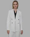 Karl Lagerfeld Women's Double-breasted Blazer In White