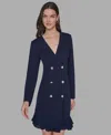 Karl Lagerfeld Women's Double-breasted Jacket Dress In Blue