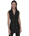 Karl Lagerfeld Women's Double-breasted Vest In Black