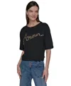 Karl Lagerfeld Women's Embellished Amour T-shirt In Black