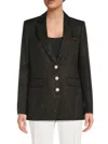 Karl Lagerfeld Women's Embellished Blazer In Black Multi