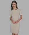 Karl Lagerfeld Women's Embellished Crew Neck Sweater Dress In Multi