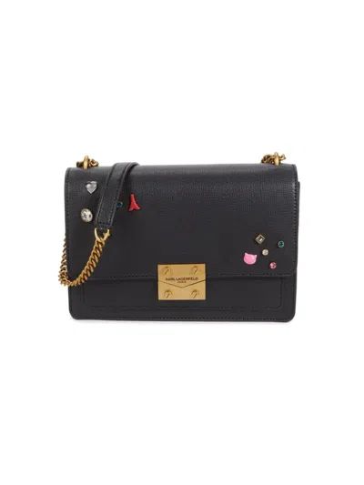 Karl Lagerfeld Women's Embellished Crossbody Bag In Black