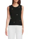 Karl Lagerfeld Embellished Knit Top