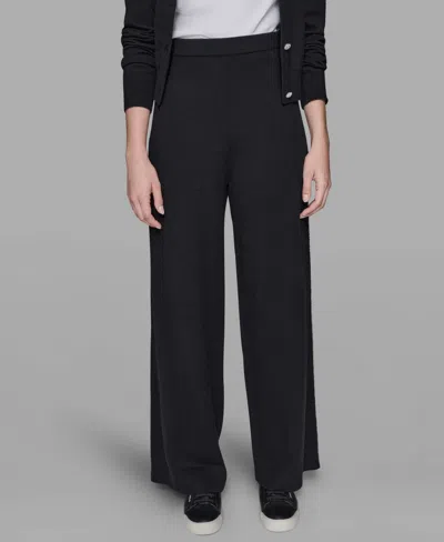Karl Lagerfeld Women's Embellished Pull-on Pants In Black