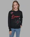 Karl Lagerfeld Women's Embellished Sweater In Black