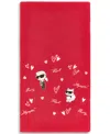 Karl Lagerfeld Women's Embroidered Karl Hearts Scarf In Red