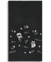 Karl Lagerfeld Women's Embroidered Karl Hearts Scarf In Black