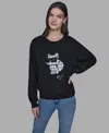Karl Lagerfeld Women's Emoji Choupette Detail Sweater In Black