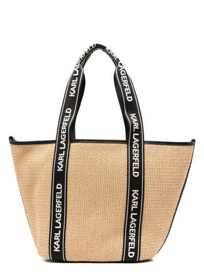 Karl Lagerfeld Women's Essential Raffia Bag In 106 Natural