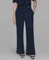 Karl Lagerfeld Women's Flare Leg Pants In Blue