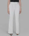 Karl Lagerfeld Women's Flare Leg Pants In White
