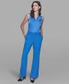Karl Lagerfeld Women's Flared Invisible Zipper Pants In Blue