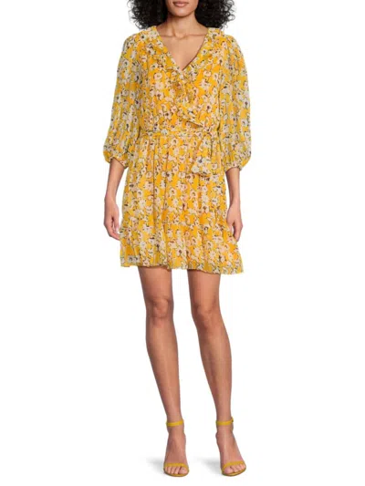 Karl Lagerfeld Women's Floral Crinkle Chiffon Minidress