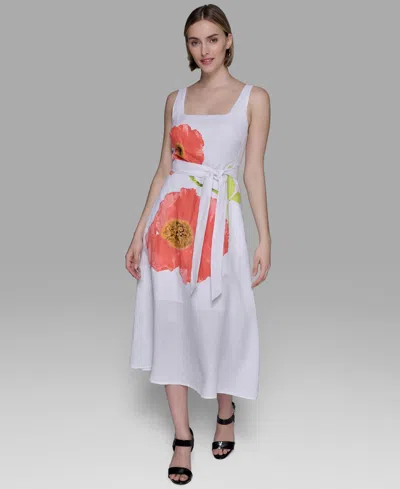 Karl Lagerfeld Placed Floral Print Dress