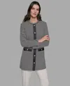 Karl Lagerfeld Women's Front Button Jacket In Black