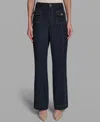 Karl Lagerfeld Double-button Patch-pocket Jeans In Blue