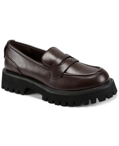 Karl Lagerfeld Women's Genovia Slip-on Loafers In Brown