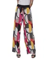 Karl Lagerfeld Women's Geo-print Pull-on Pants In Multi