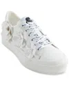 Karl Lagerfeld Georgia Womens Leather Lace-up Casual And Fashion Sneakers In Bright White
