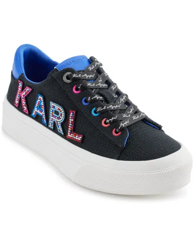 Karl Lagerfeld Women's Gida Lace-up Sneakers In Black,indigo