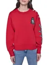 Karl Lagerfeld Women's Gifting Crown Karl Patch Sweatshirt In Red
