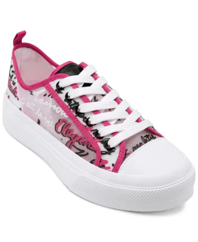 Karl Lagerfeld Women's Gilianne Lace-up Sneakers In Muti,bright White