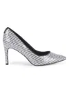 Karl Lagerfeld Women's Glora 75mm Houndstooth Pointed-toe Pumps In Multi