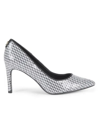 Karl Lagerfeld Women's Glora 75mm Houndstooth Pointed-toe Pumps In Multi
