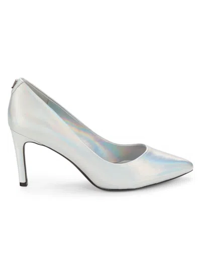 Karl Lagerfeld Women's Glora Pointed Toe Pumps In Silver