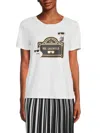 Karl Lagerfeld Women's Graphic Short-sleeve T-shirt In White