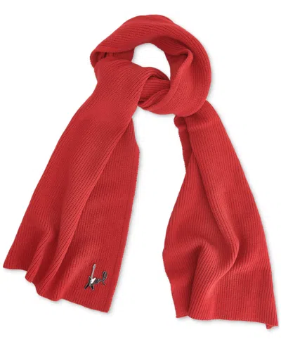 Karl Lagerfeld Women's Guitar Pin Scarf In Crimson