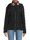 Karl Lagerfeld Women's Hooded Puffer Jacket In Black