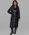 Karl Lagerfeld Women's Hooded Snap-front Puffer Coat In Black