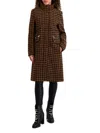 Karl Lagerfeld Women's Houndstooth Officer Coat In Brown