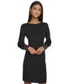 Karl Lagerfeld Women's Illusion-sleeve Beaded-cuff Dress In Black