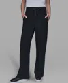 Karl Lagerfeld Women's Imitation Pearl Trim Mid Rise Track Pants In Black